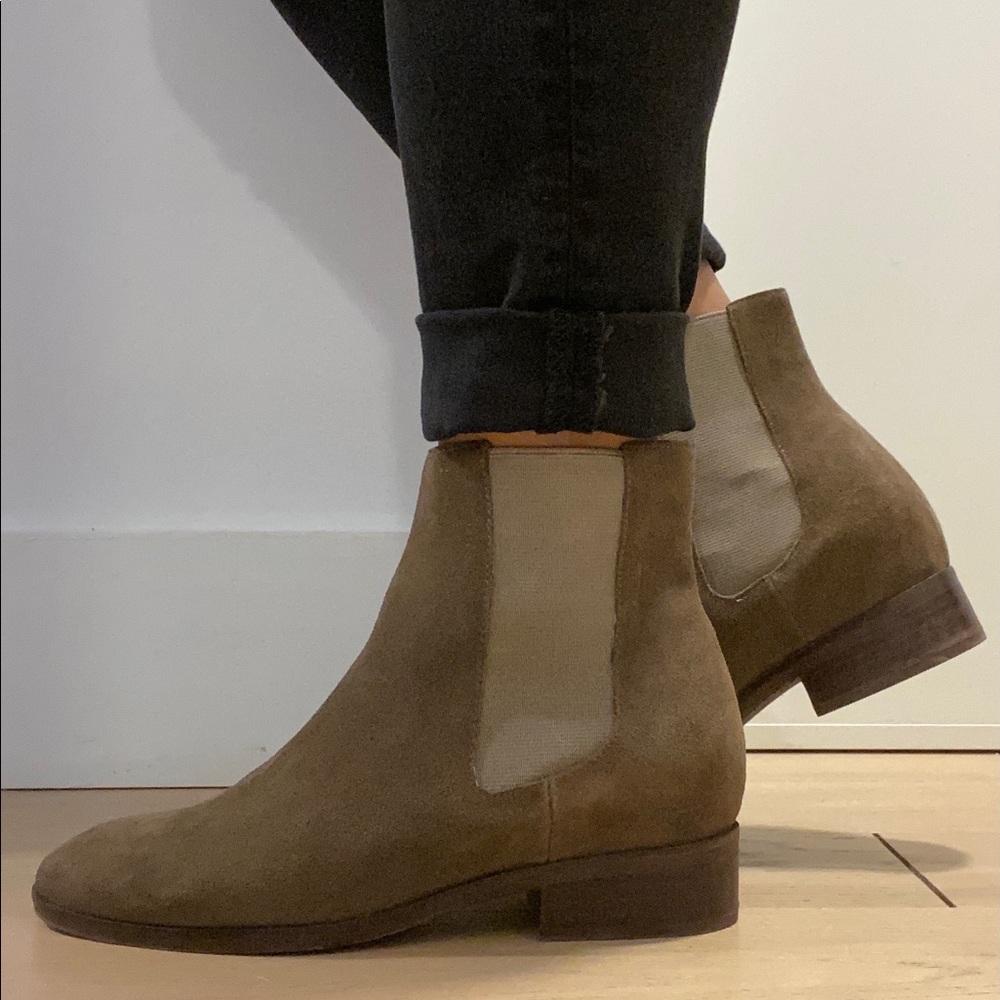 Taupe Suede Chelsea Boots